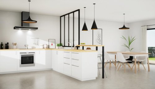 Chantier de rénovation d'une cuisine à Conques-Sur-Orbiel (11)
