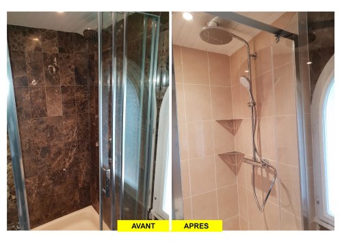 Rénovation d'une douche à Conques sur Orbiel